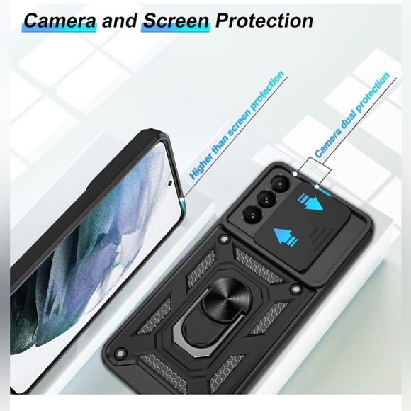 Slide Camera Lens Cover with Ring Kickstand
Hard for Galaxy S21 Plus - Picture 2 of 7